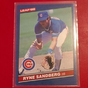 Ryne Sandberg 1986 Leaf #62 Chicago Cubs Baseball Card